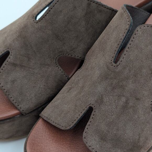 Mia Reta Platform Wedge Slide Sandal Cutouts Women's Brown Size US6 EU37 - Picture 11 of 11